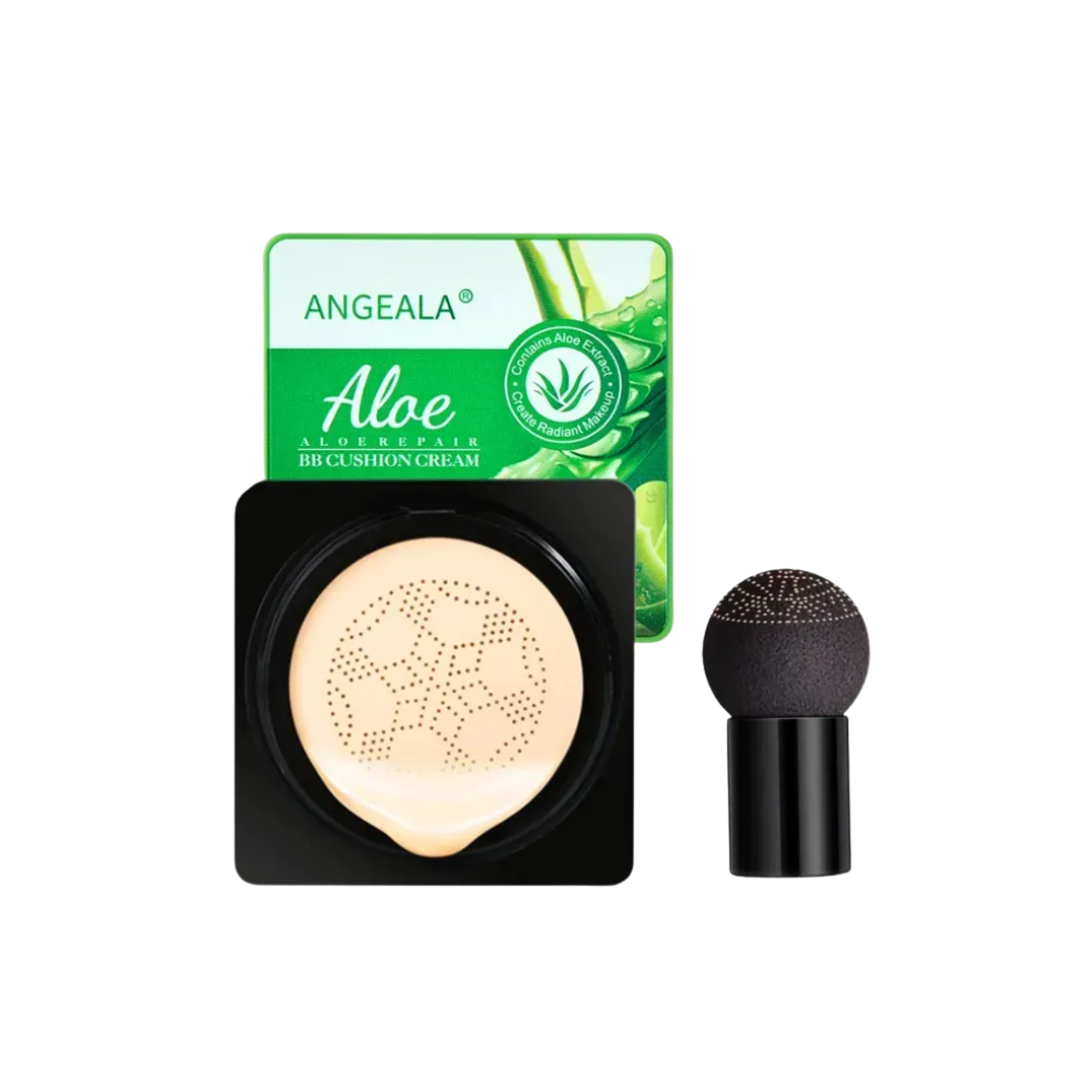 Кушон для лица с экстрактом алоэ Angeala Aloe Repair BB Cushion Cream 02-Бежевый натуральный 20 мл (27301753)