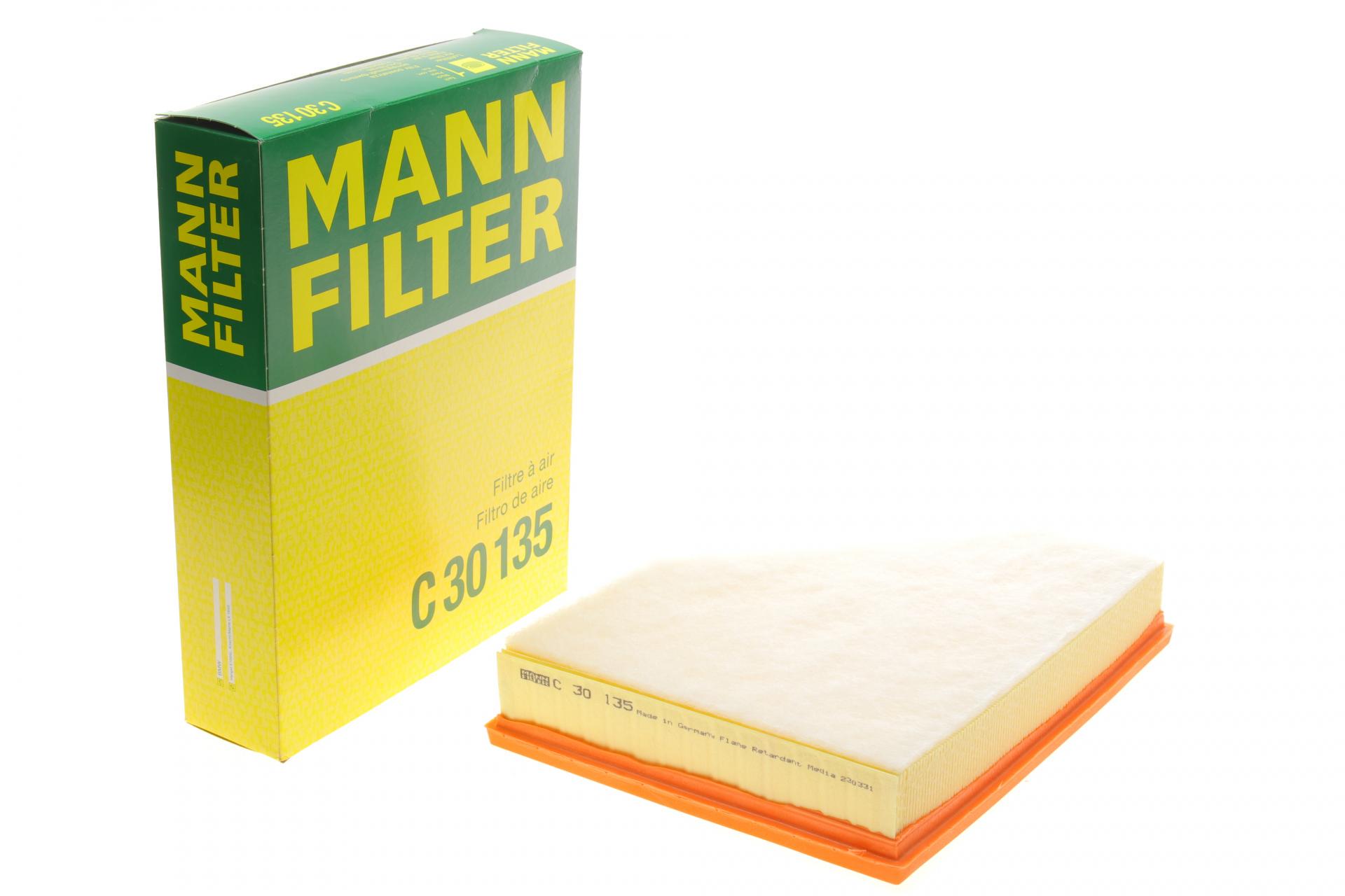 Фильтр воздушный Mann-Filter для BMW 1 E81/E82/E87/E88 2,0d N47/3 E90-E93 2,0d/3,0d N47/X1 E84 2,0d N47 07-15 (C 30 135)
