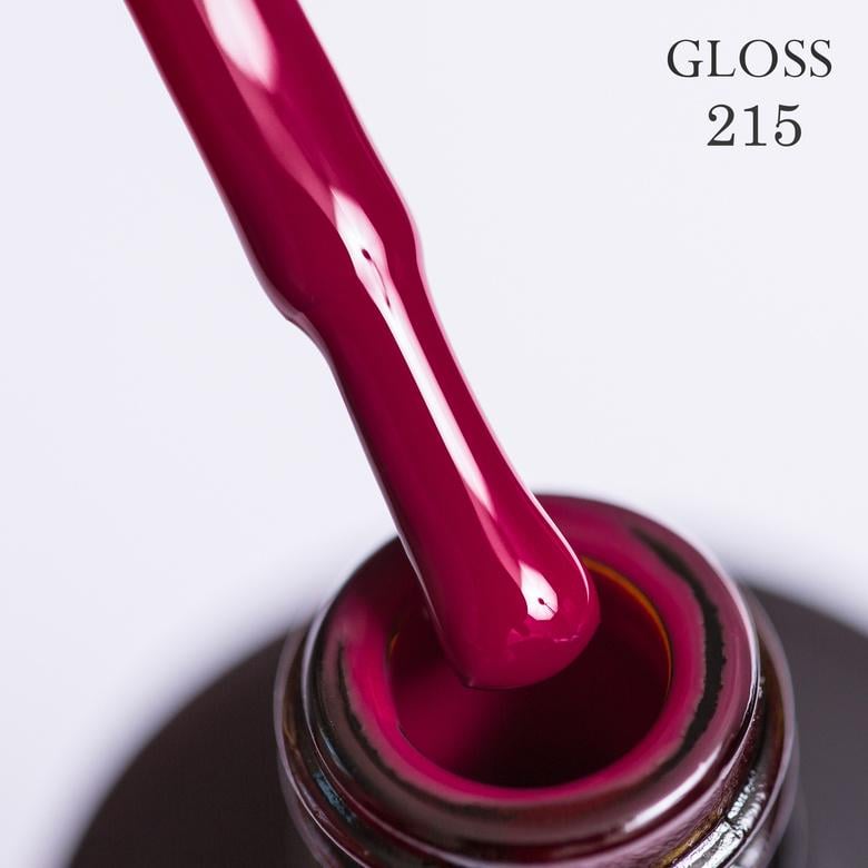 Гель-лак GLOSS 215 11 мл Приглушенная фуксия (664147)