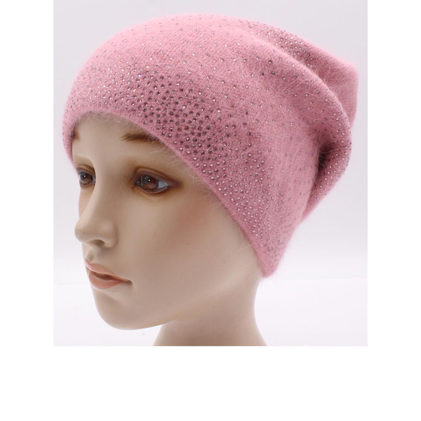Шапка женская ангоровая Leks Сузирья one size Розовый рассвет - фото 1
