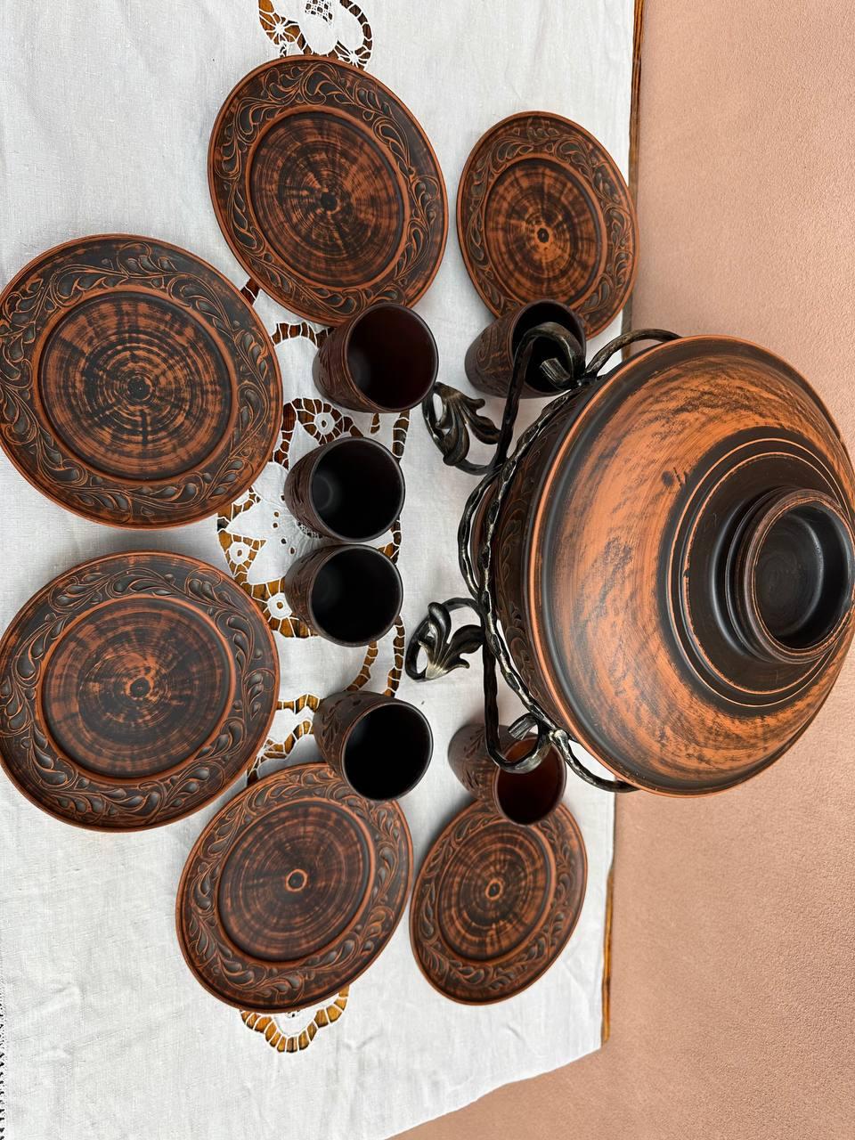 Набір посуду Слов'яночка з червоної глини (2607437248) - фото 4 Набір посуду Слов'яночка з червоної глини (2607437248) - фото 4