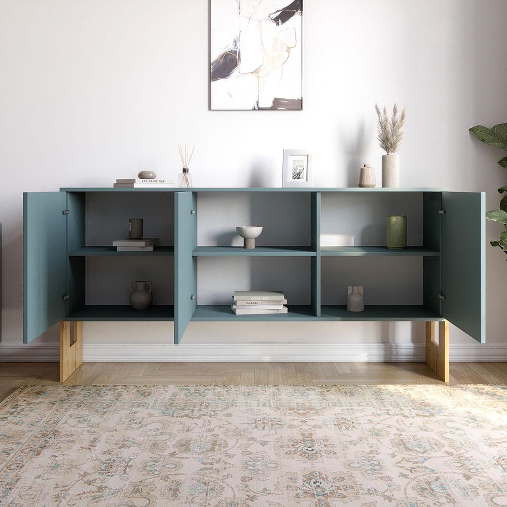 Комод Lion Нобу 2 с 3 дверями 160х34х80 см Самоа дымчатый (000-000-1974) - фото 4