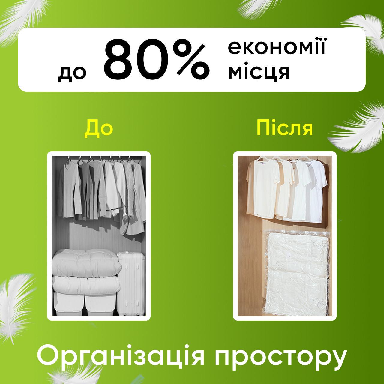 Вакуумний пакет для речей 1 шт. 80х110 см Прозорий (1749473304277) - фото 3 Вакуумний пакет для речей 1 шт. 80х110 см Прозорий (1749473304277) - фото 3