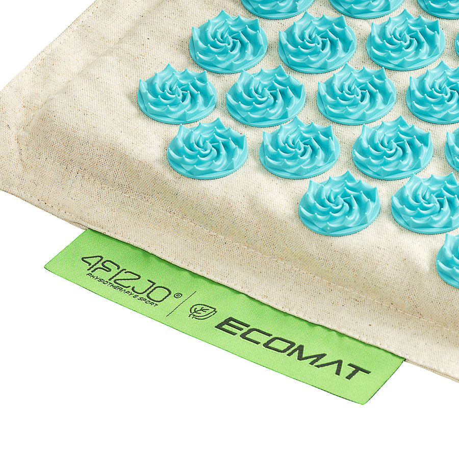 Килимок акупунктурний 4fizjo Eco Mat з подушкою 68x42 см White/Sky Blue (4FJ0177) - фото 4