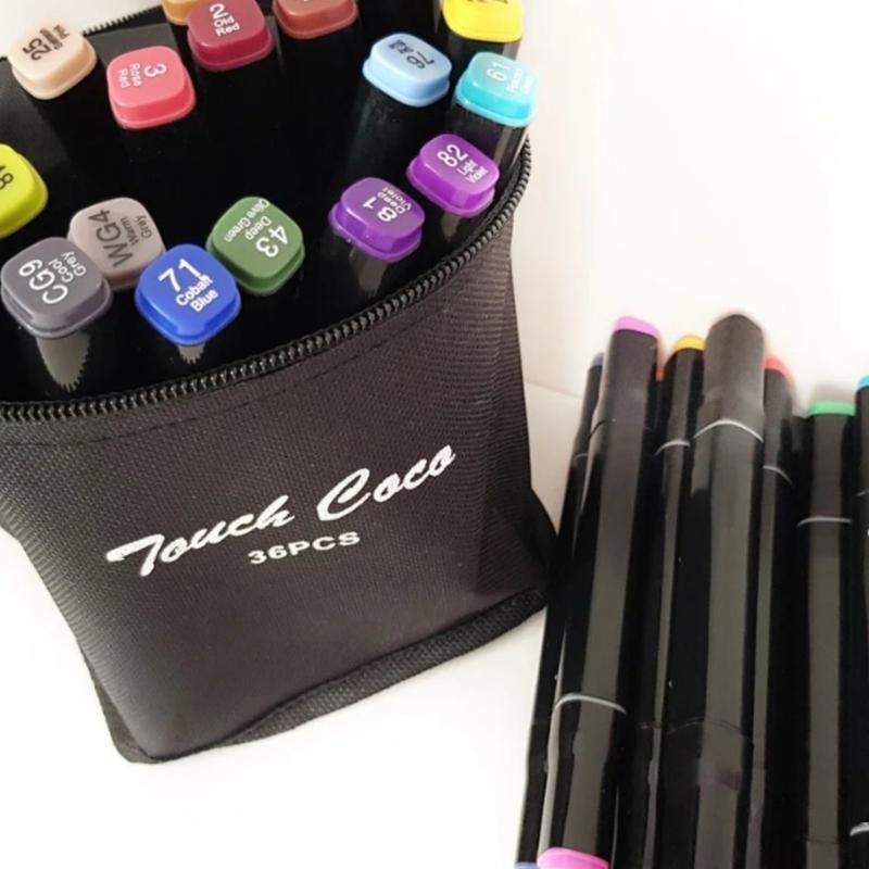 Набір скетч маркерів 36 кольорів двосторонні для малювання в сумці - фото 2 Набір скетч маркерів 36 кольорів двосторонні для малювання в сумці - фото 2