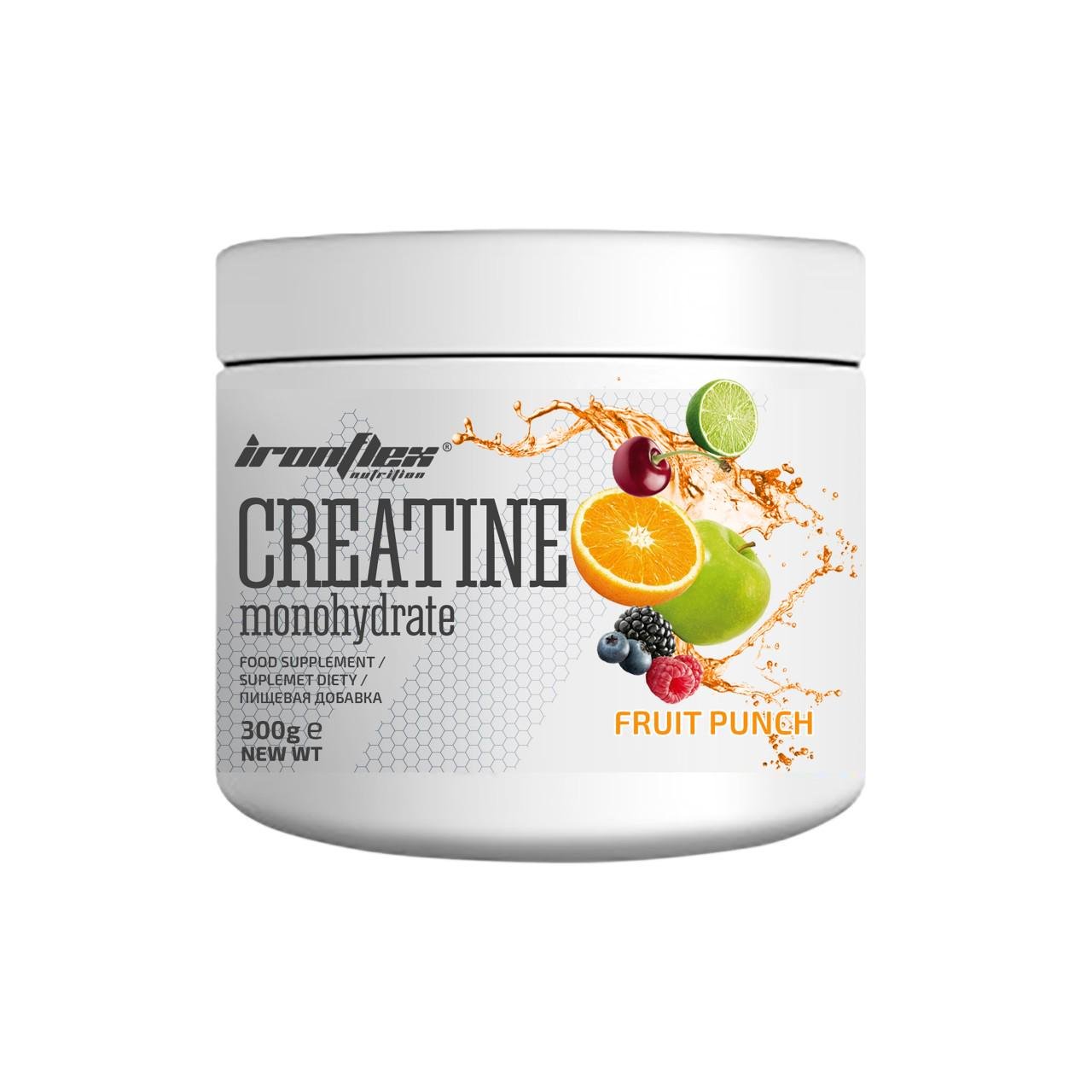 Креатин моногідрат IronFlex Nutrition Creatine Monohydrate 300 г Fruit Punch