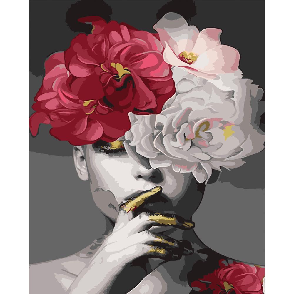 Картина по номерам Strateg Премиум Цветущие мысли 40х50 см (GS490)