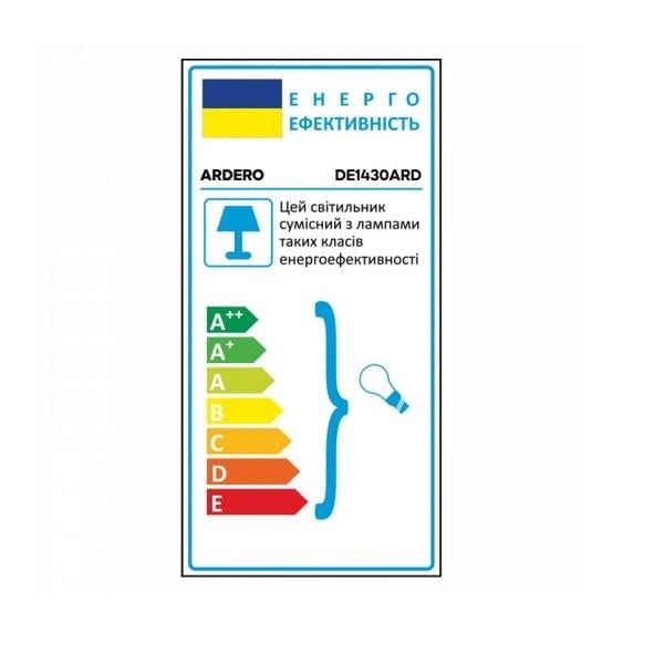 Настільний світильник на струбцині Ardero DE1430ARD E27 Black (iz16058) - фото 4
