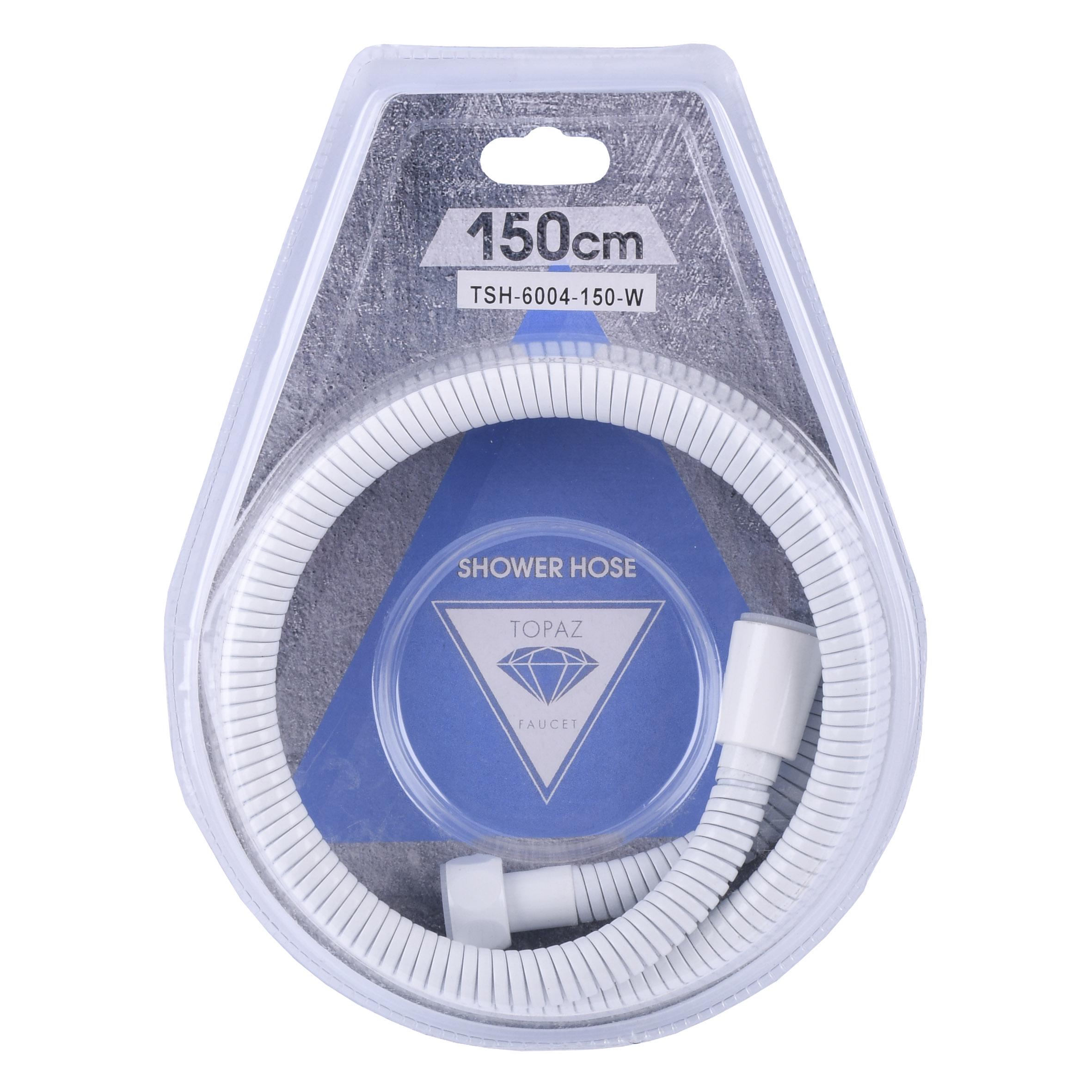 Шланг для душа в металлической оплетке TOPAZ TSH-6004-150-W 000020998 1500 мм Белый (110437)