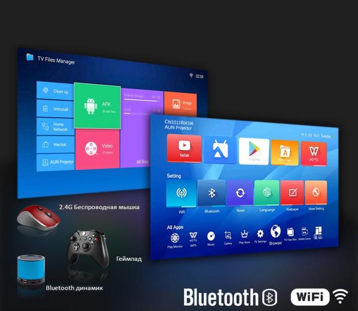 Проектор С80UP Wi-Fi + Android Чорний - фото 8