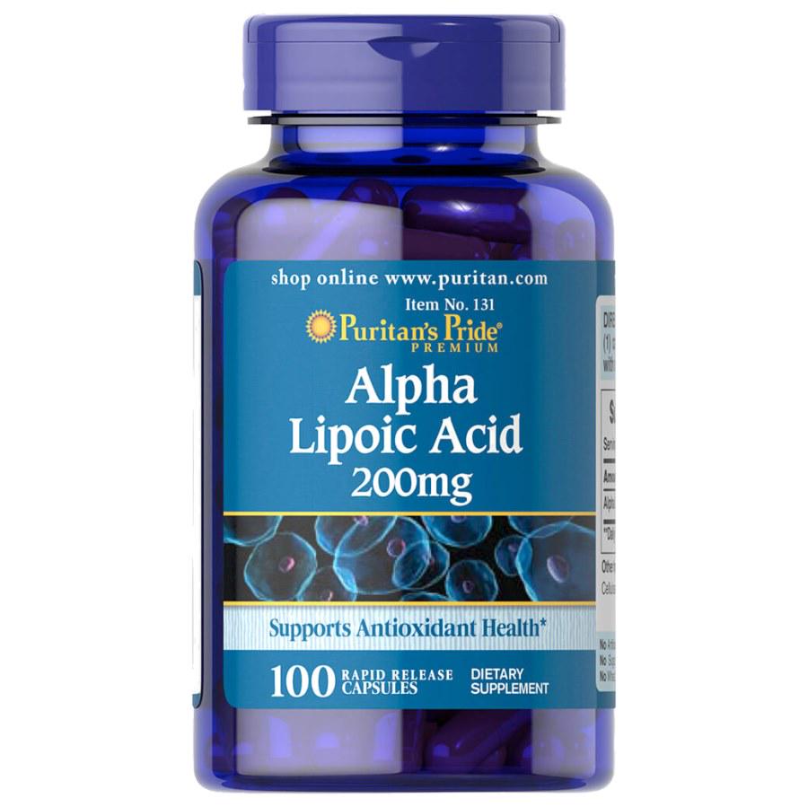 Натуральная добавка Puritan's Pride Alpha Lipoic Acid 200 мг 100 капс. (8836)