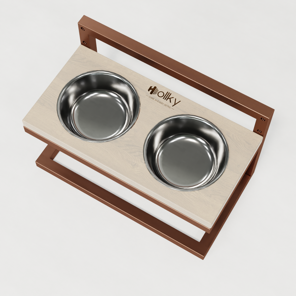 Миски на регулируемой подставке для маленьких собак Hollky Flex S 2х0,45 л (FS-422523-GLWH) - фото 8 Миски на регулируемой подставке для маленьких собак Hollky Flex S 2х0,45 л (FS-422523-GLWH) - фото 8