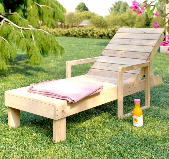 Шезлонг садовий з дерева Абварі Бланже (ШЗЛ-000501)