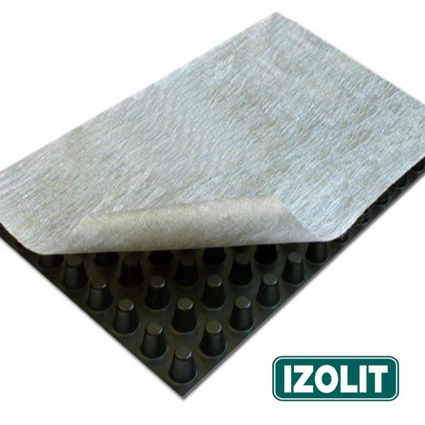 Геомембрана шиповидная Profi Geo 10 Изолиты 600 г/м2 0,60 мм 2,0х12,5 м.п. 25 м2 (29717399)