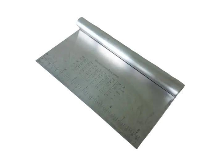 Шпатель скребок рівний з лінійкою з нержавійки 22x12 см (19730)