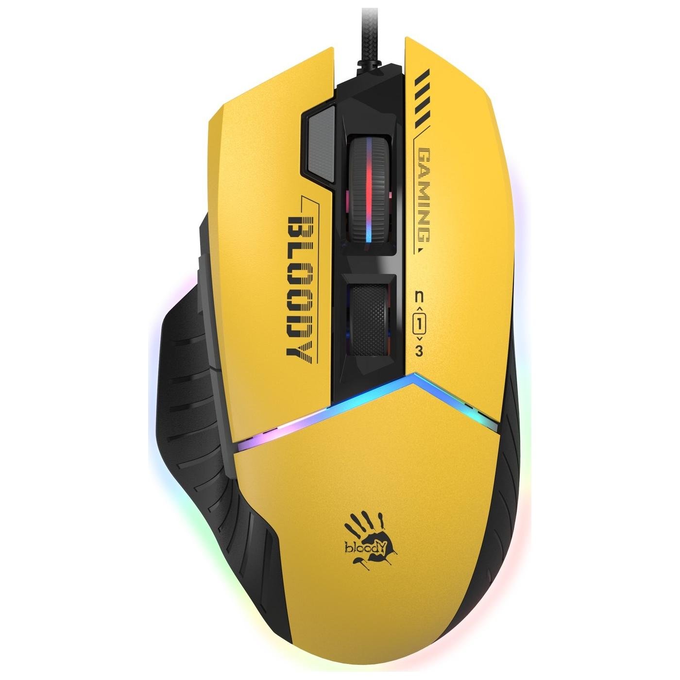 Компьютерная мышка проводная игровая A4Tech Bloody W95 Max Sports RGB Lime (W95 Max Sports Lime)