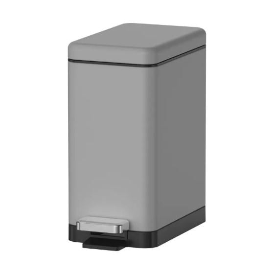 Ведро для мусора KOER TC-010210-07 с плавным закрытием/прямоугольное 10 л Серый (KR5599)