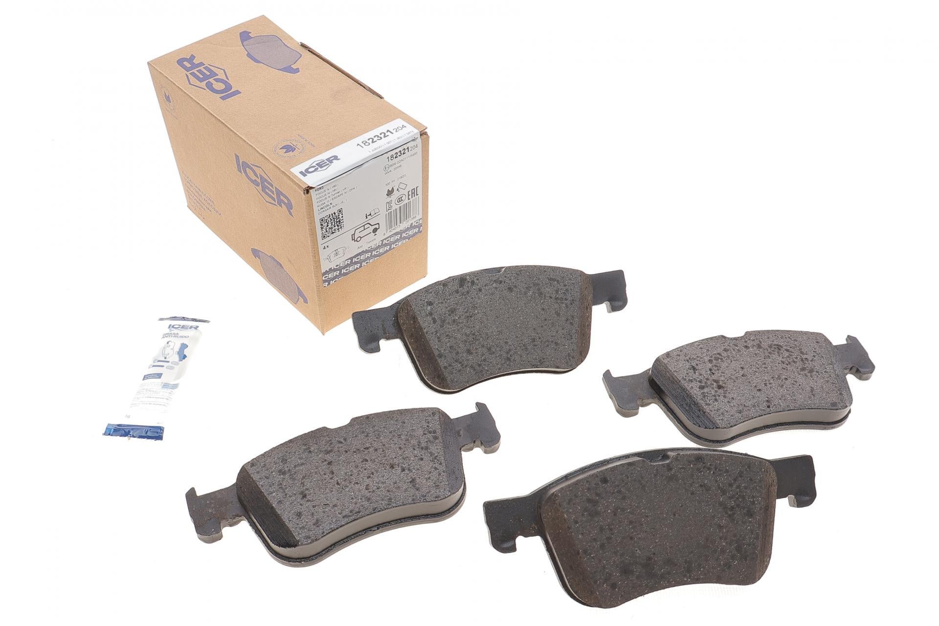 Колодки тормозные передние ICER Ford Focus 18-/Kuga 19-/Puma 20-/Linkoln Corsair 19- (182321-204 ICER) Колодки тормозные передние ICER Ford Focus 18-/Kuga 19-/Puma 20-/Linkoln Corsair 19- (182321-204 ICER)