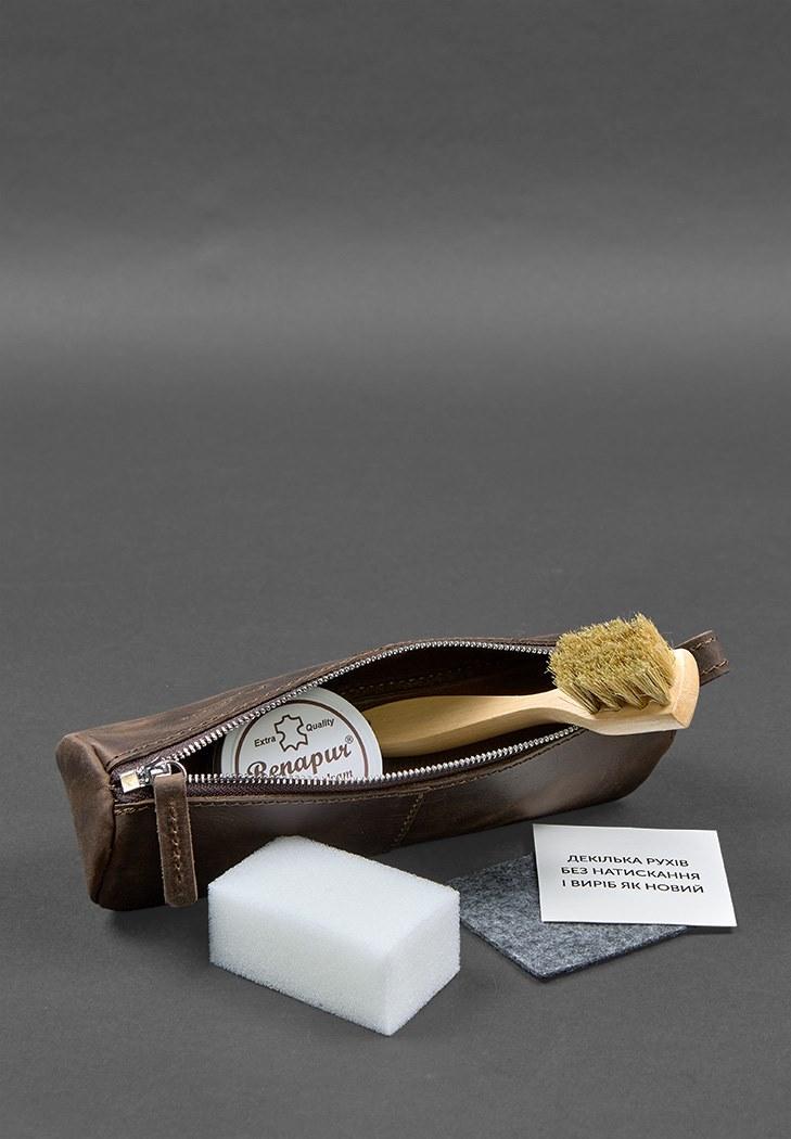 Набор для ухода за кожаными изделиями в кожаном чехле Темно-коричневый (A-028139) - фото 3 Набор для ухода за кожаными изделиями в кожаном чехле Темно-коричневый (A-028139) - фото 3