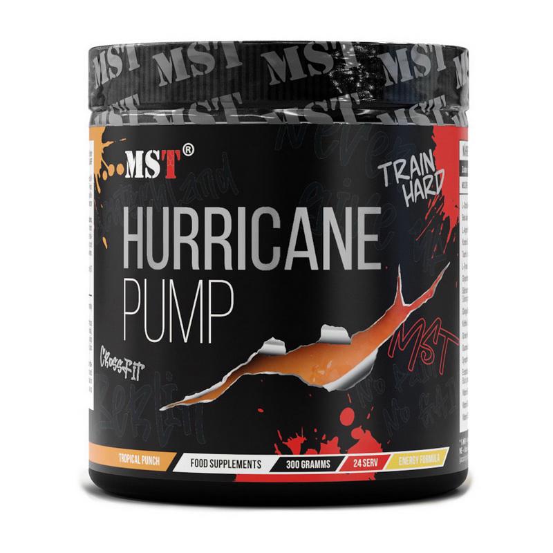 Предтренировочный комплекс с кофеином MST Hurricane Pump 300 г Тропический пунш