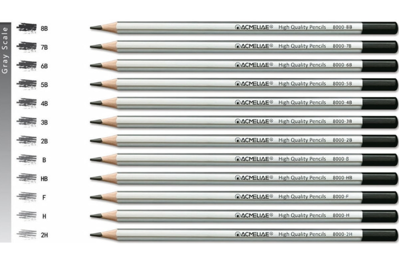 Набір чорнографітних олівців Acmeliae 12 шт. 2H-8В - фото 9 Набір чорнографітних олівців Acmeliae 12 шт. 2H-8В - фото 9