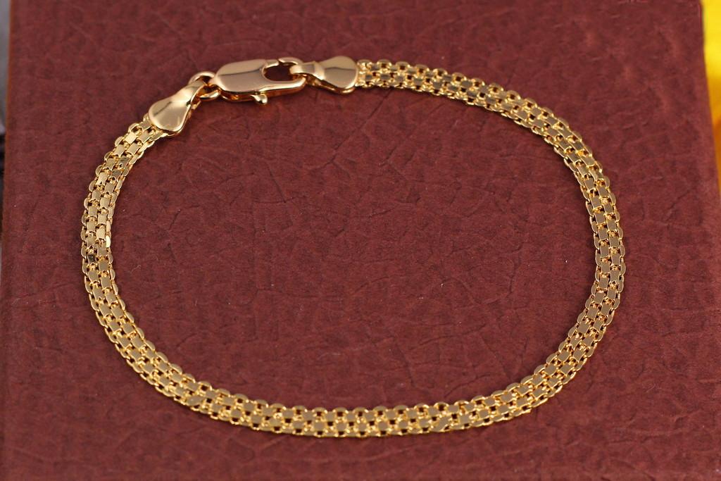 Браслет Xuping Jewelry бисмарк 19 см 3,5 мм Золотистый