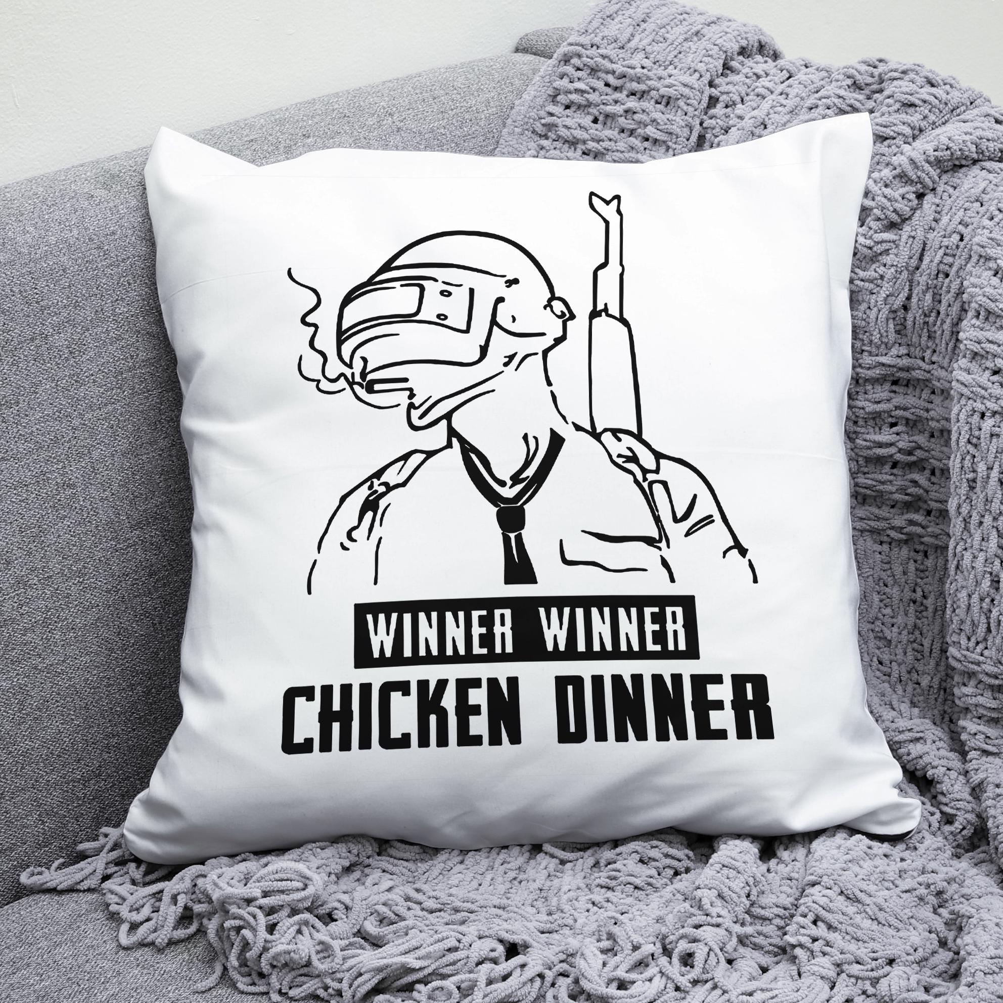 Плюшева подушка квадрат з принтом гри PUBG