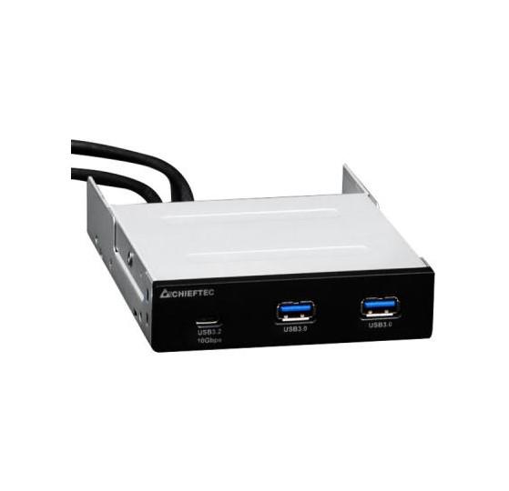 Концентратор USB-хаб Chieftec 3,5" 2xUSB 3,1 Gen.1/1xUSB 3.1 Gen 2 Type-C (MUB-3003C)