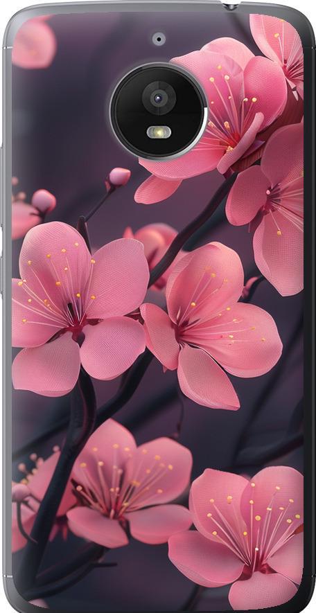 Чехол на Motorola Moto E4 Plus Пурпурная сакура (6075u-1000-42517)