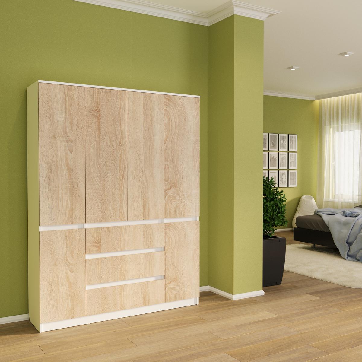 Шкаф Смузи Мікс Меблі 1860х1400х380 мм Сонома