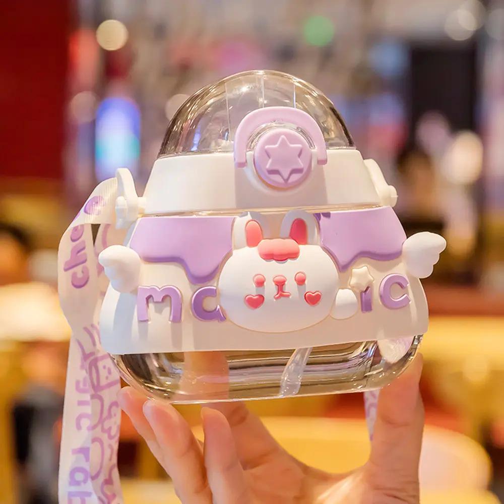 Детская бутылка для воды POP02313 с силиконовой трубочкой и ремешком 520 мл Фиолетовый - фото 7 Детская бутылка для воды POP02313 с силиконовой трубочкой и ремешком 520 мл Фиолетовый - фото 7