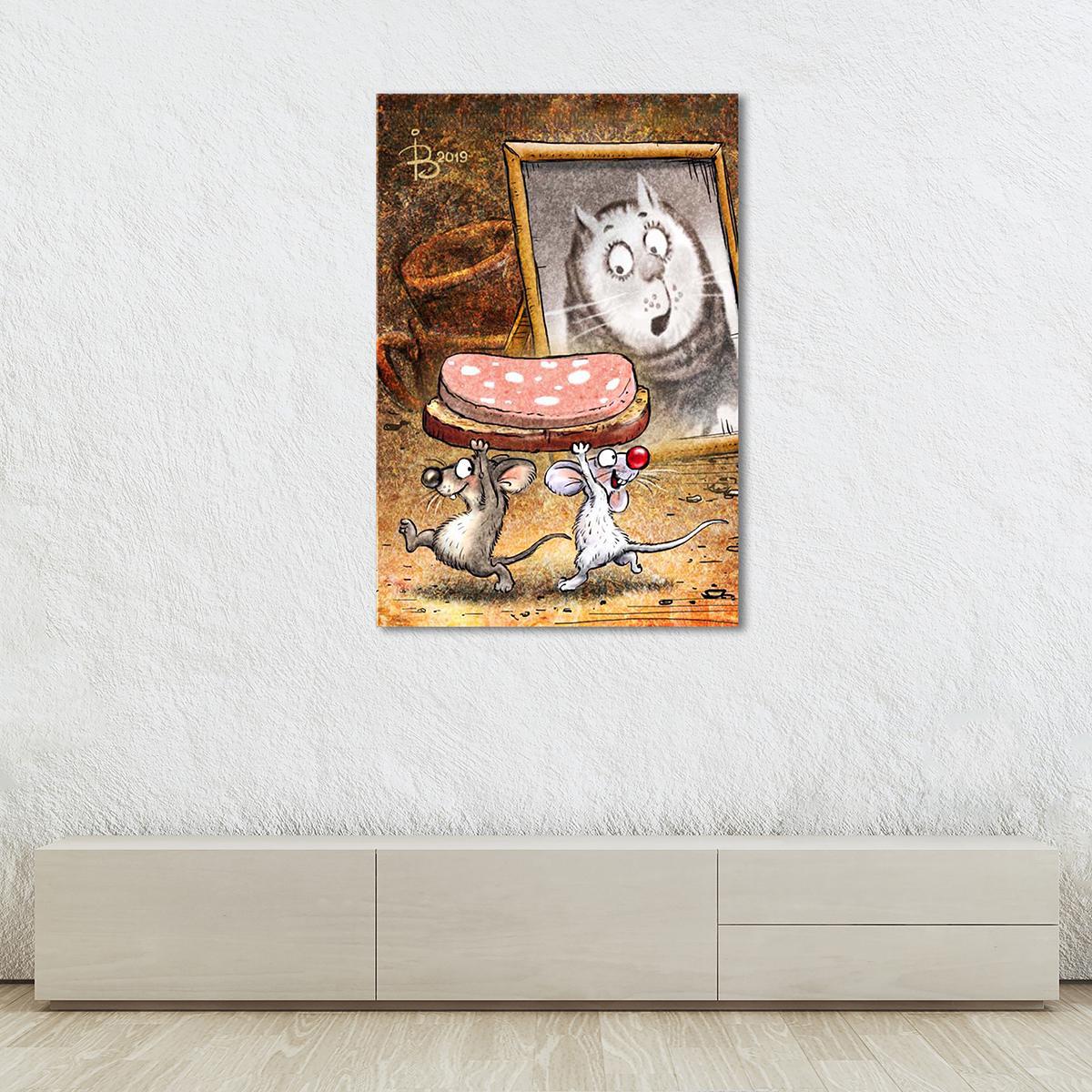 Модульная картина Утащили под носом 1 модуль 80x120 см