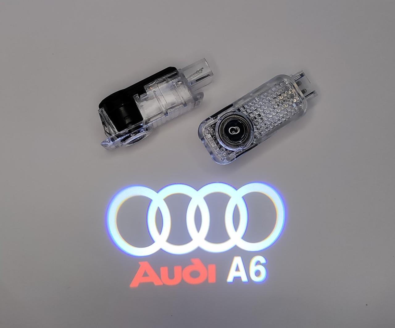 Підсвічування на двері автомобіля світлодіодне VIP штатне з логотипом Audi A6 (2299380575) - фото 3 Підсвічування на двері автомобіля світлодіодне VIP штатне з логотипом Audi A6 (2299380575) - фото 3