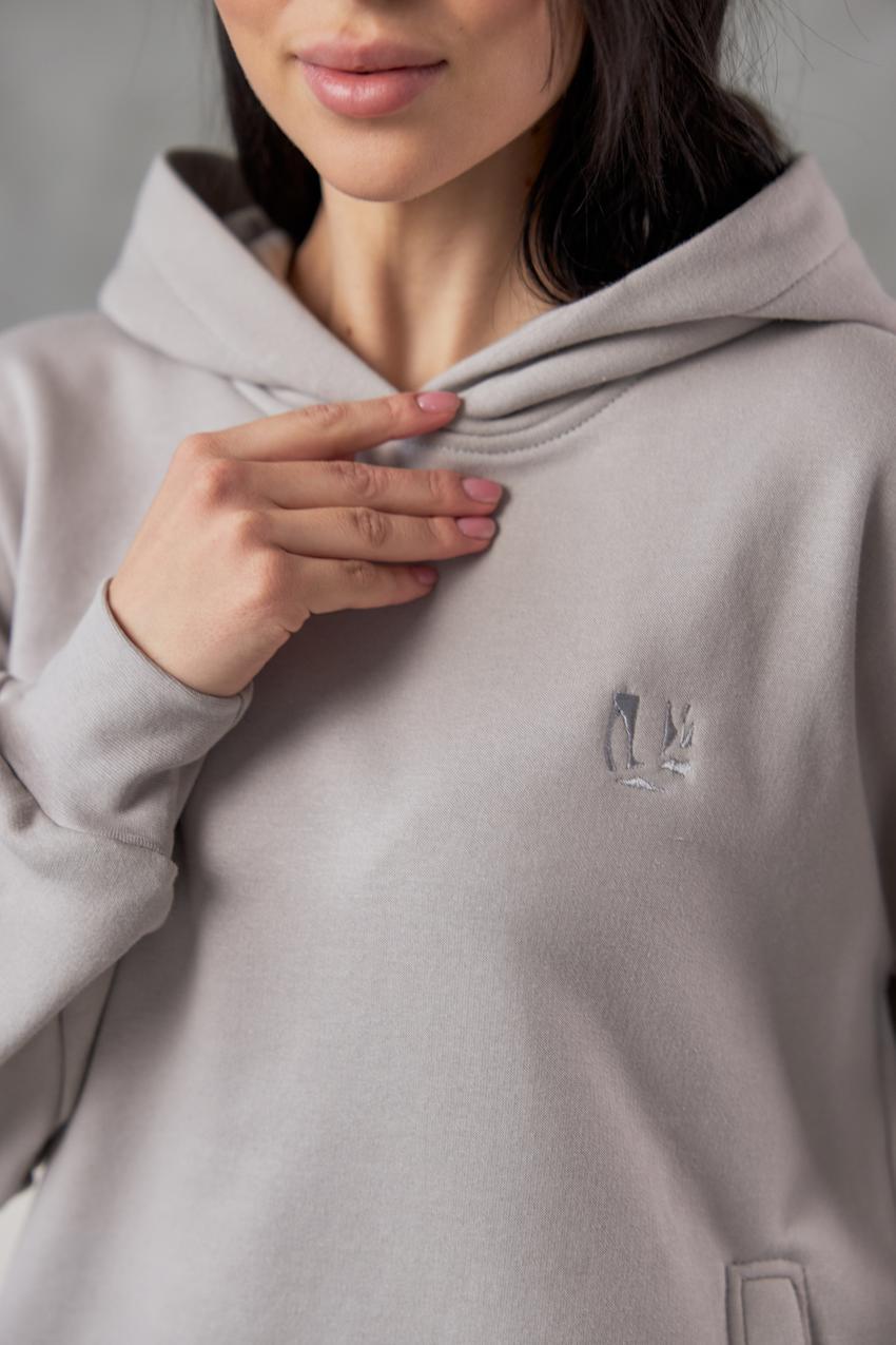 Худи женский М175.3 свет L Серый (841-1-62) - фото 5 Худи женский М175.3 свет L Серый (841-1-62) - фото 5