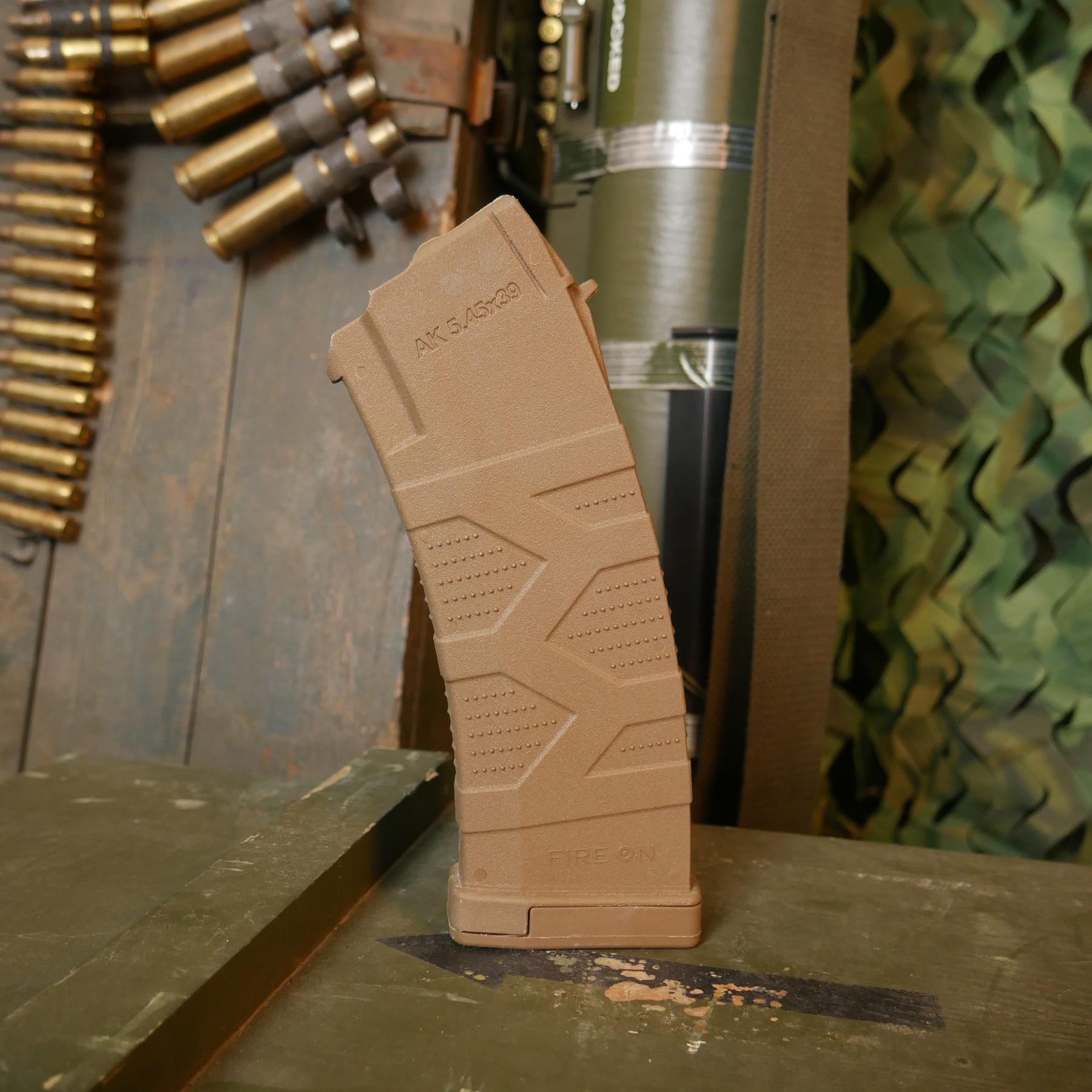 Магазин FireON АК30 подавач 5,45х39 Койот/Жовтий - фото 10 Магазин FireON АК30 подавач 5,45х39 Койот/Жовтий - фото 10
