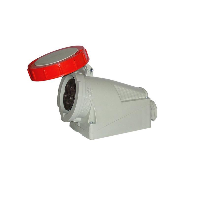 Силова розетка E.NEXT 3P+N+PE 16А 400 В стаціонарна IP67 Червоний (2626-137)