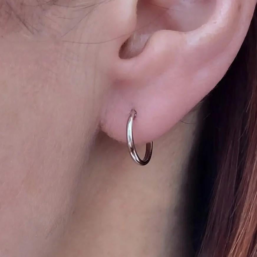 Серьги из серебра кольца Конго 1 шт. 10 мм Серьги из серебра кольца Конго 1 шт. 10 мм