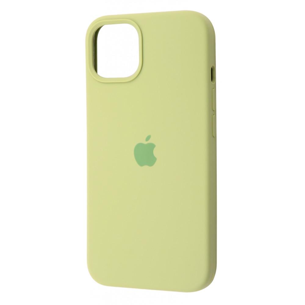 Чохол із м'якою підкладкою PRC Silicone Case Full Cover iPhone 13 Pro mint gum Зелений