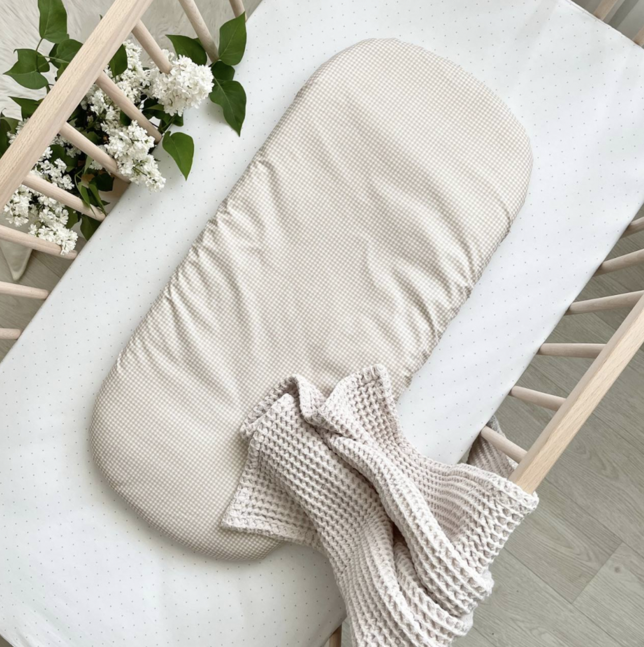 Простыня в коляску Клеточка 40х65 см Бежевый (6786867) Простыня в коляску Клеточка 40х65 см Бежевый (6786867)