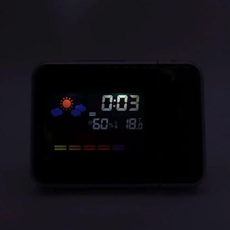 Часы-метеостанция настольные с проектором Color Screen M-8190 Черный - фото 4 Часы-метеостанция настольные с проектором Color Screen M-8190 Черный - фото 4