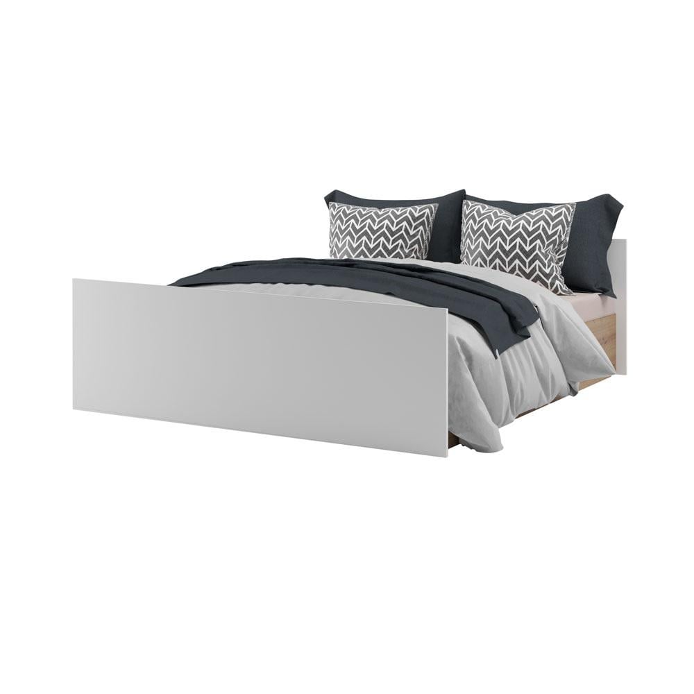 Спальный гарнитур Ким каркас с ламелями из ДСП Дуб артизан/Белый (51654) - фото 2