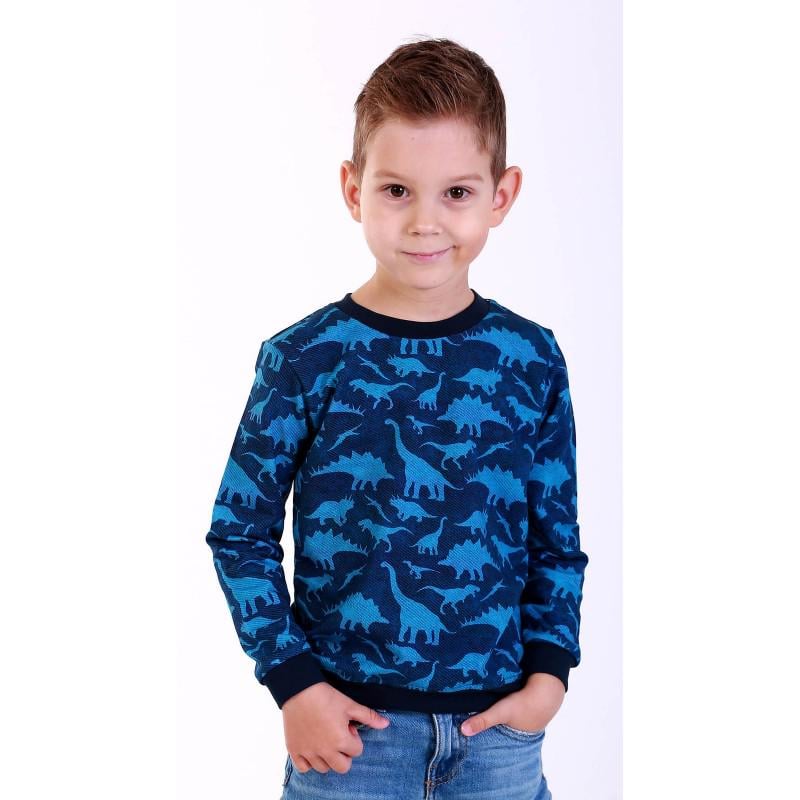 Свитшот для мальчика Соня Динозавры 104 см Джинс Свитшот для мальчика Соня Динозавры 104 см Джинс