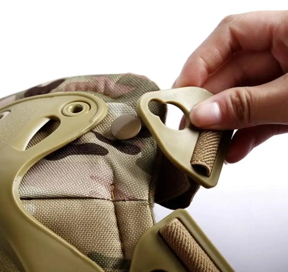 Комплект військового захисту Eagle KN-04 наколінники та налокітники 4 шт. Хакі (160) - фото 3 Комплект військового захисту Eagle KN-04 наколінники та налокітники 4 шт. Хакі (160) - фото 3