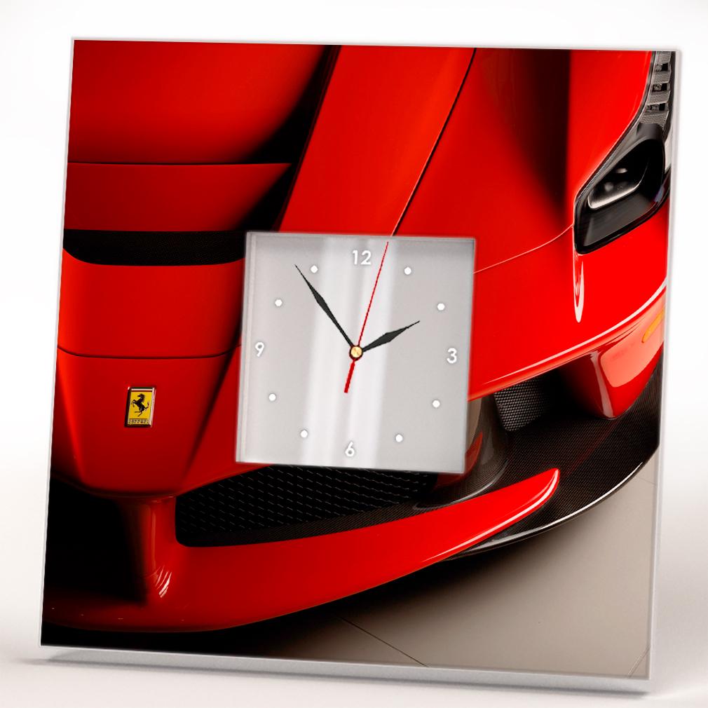Часы с спортивным авто Ferrari 260x260 мм (C03845)