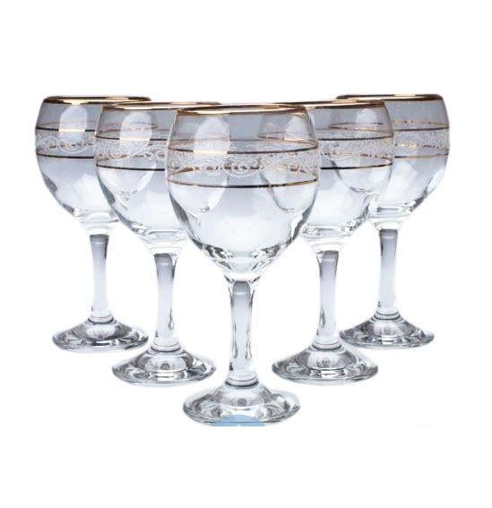 Набор бокалов для воды декорированных под золото ArtCraft MISKET 260 мл 6 шт. (31-146-090)