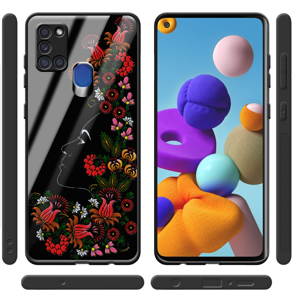 Чохол Boxface Samsung A217 Galaxy A21s 3D Ukrainian Muse Чорний силікон зі склом (40006-bk64-40864) - фото 2