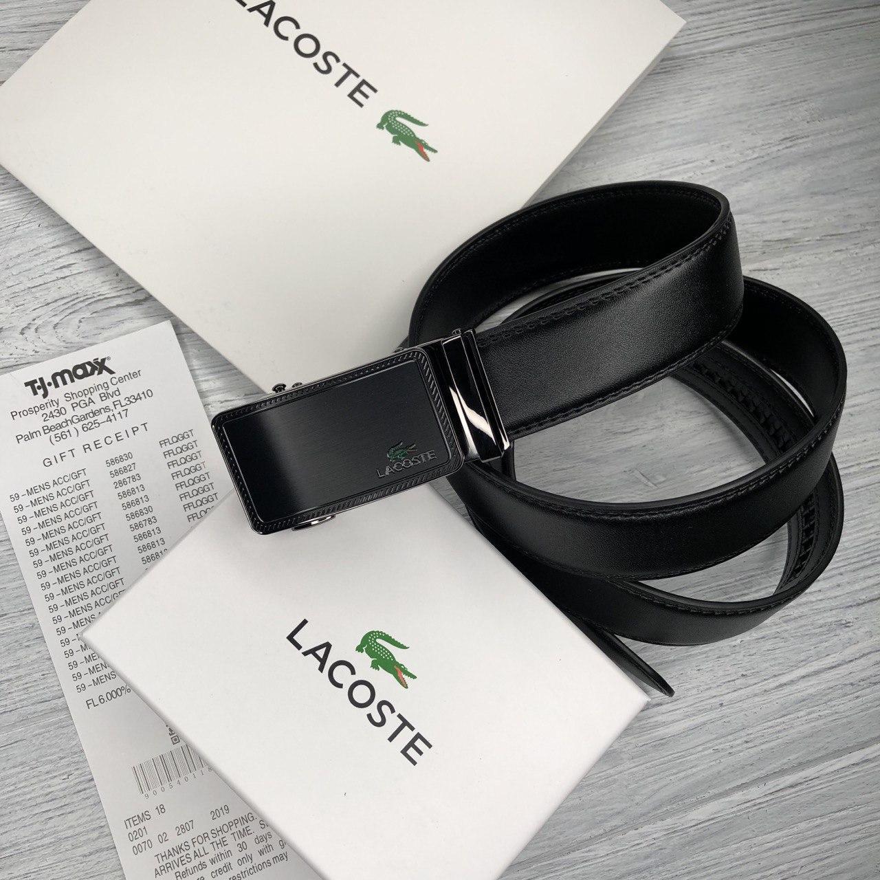 Ремінь чоловічий Lacoste з пряжкою автомат (993 PTR)