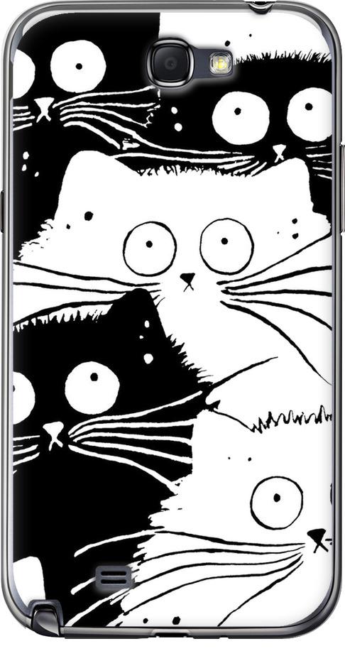 Чехол на Samsung Galaxy Note 2 N7100 Коты v2 (3565t-17-42517)