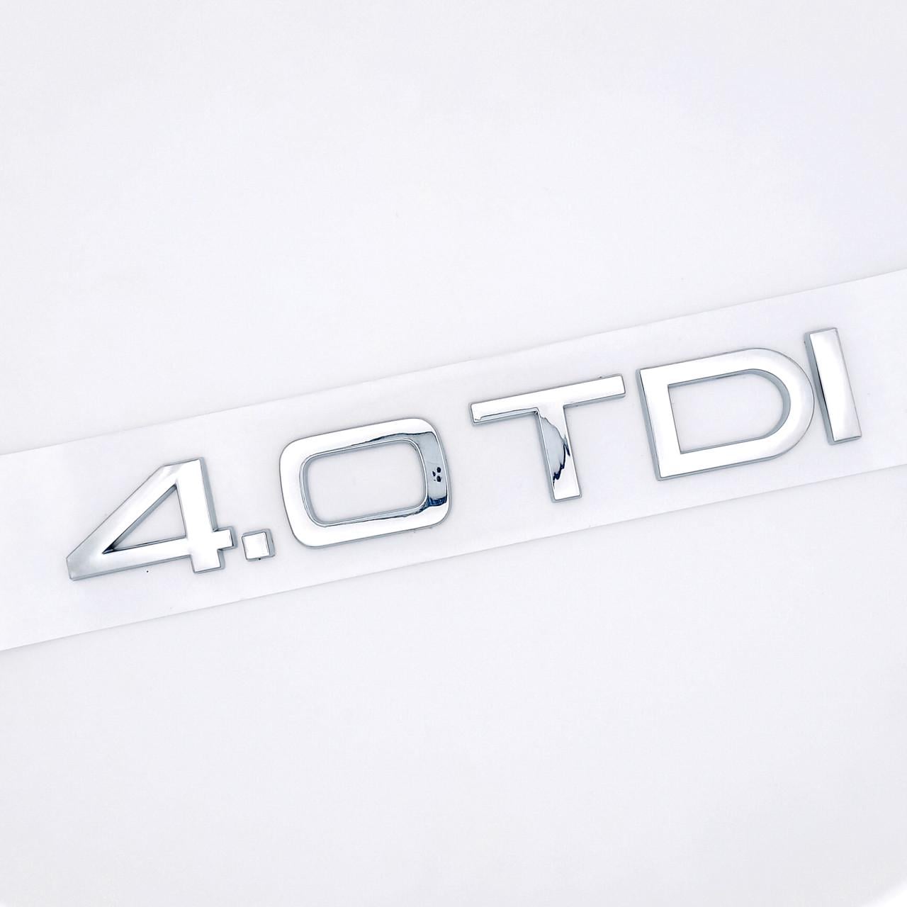 Эмблема надпись 4 TDI Audi ABS 16,4х2,3 см Хром глянцевый (2944063762)