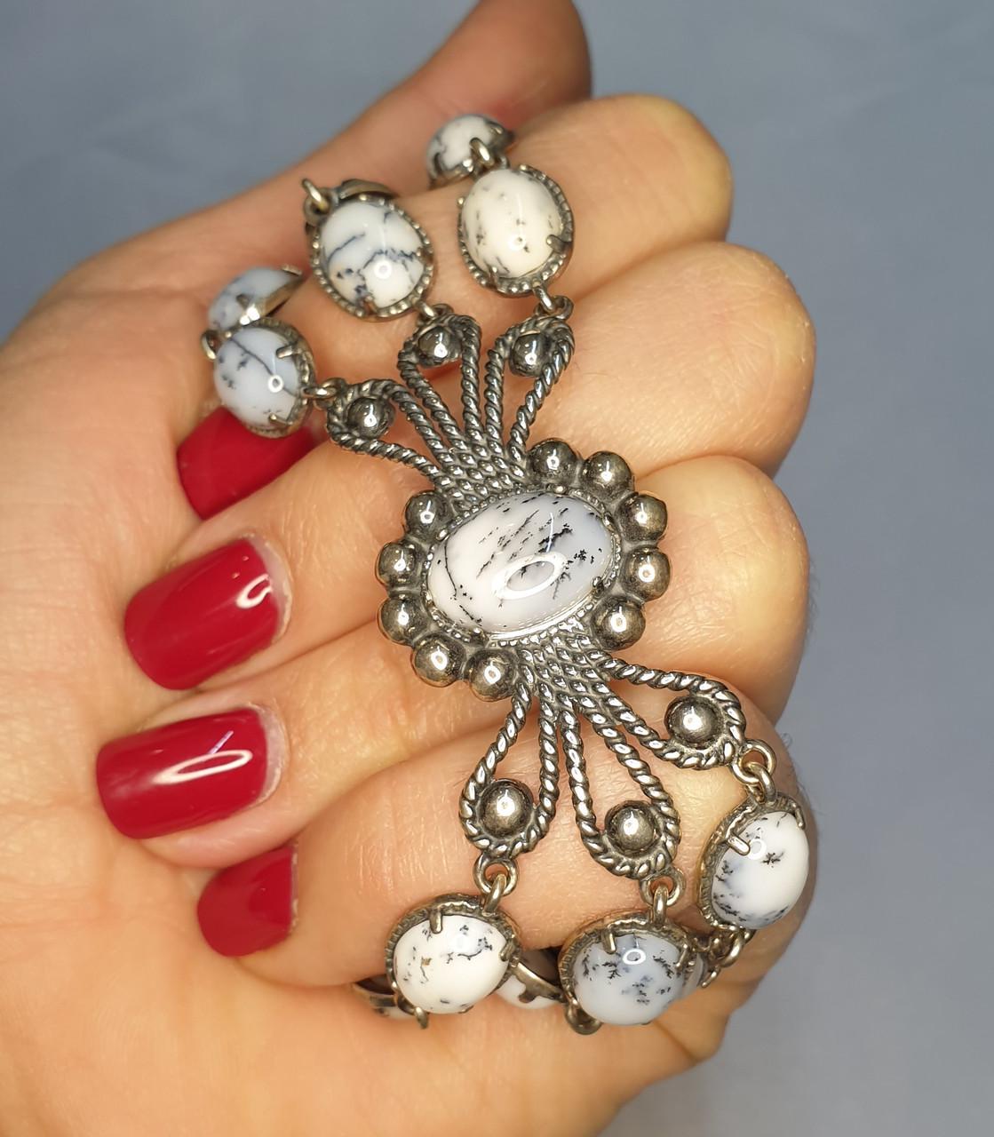 Браслет серебряный с опалом моховым 25,9 г (1292707834) Браслет серебряный с опалом моховым 25,9 г (1292707834)